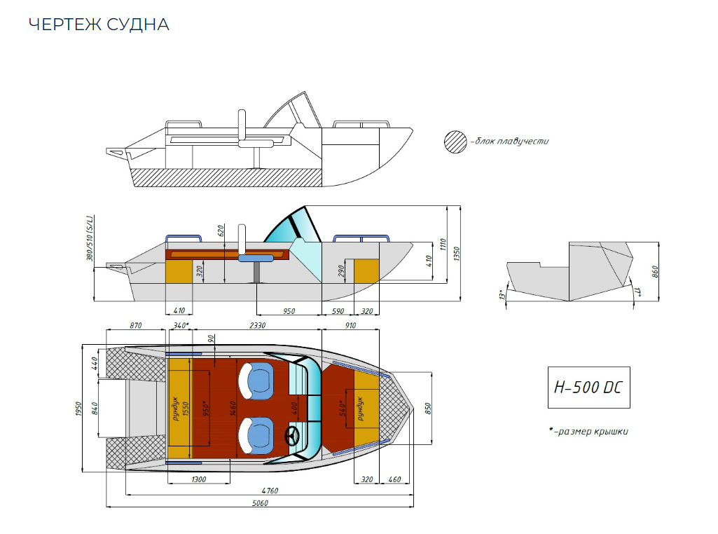 Алюминиевый катер Неман-500 DC Pro в Северодвинске