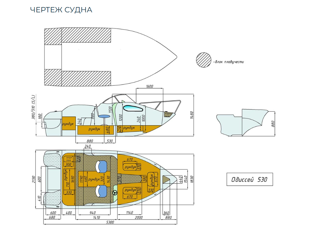 Стеклопластиковый катер Neman-530 с каютой в Северодвинске