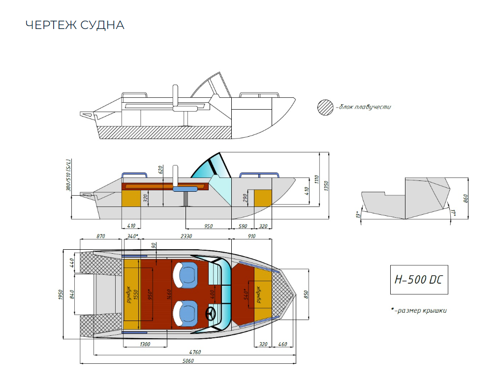 Алюминиевый катер Неман-500 DC (без покраски) в Северодвинске