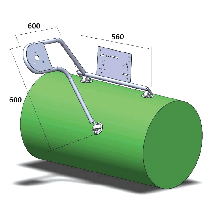 Стойка рулевая с креплением на баллон надувной лодки 25мм в Северодвинске