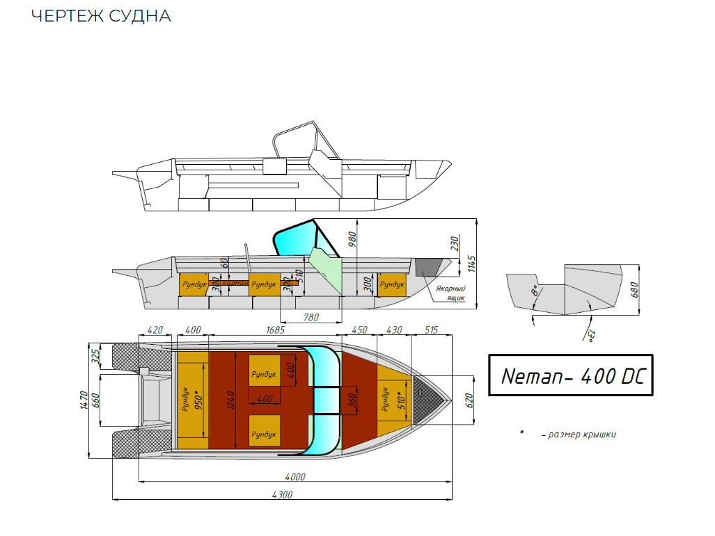 Алюминиевый катер Neman-400 DC в Северодвинске