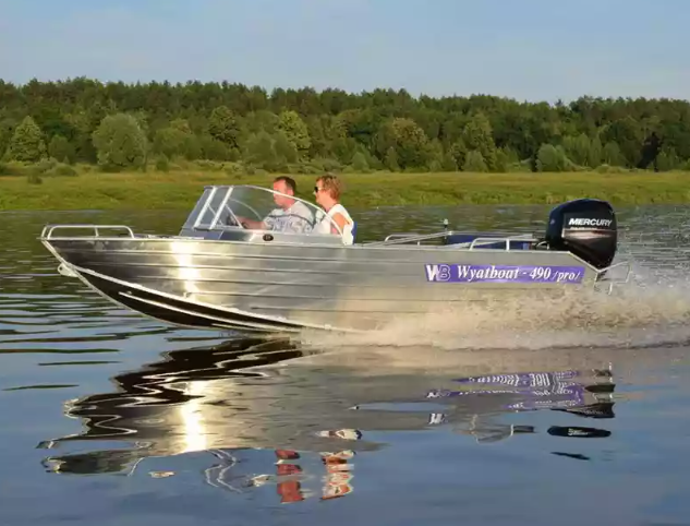 Алюминиевый катер Wyatboat-490 Pro водомет в Северодвинске