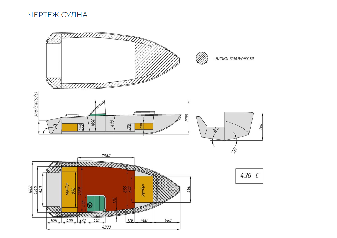 Алюминиевый катер Wyatboat-430 C в Северодвинске
