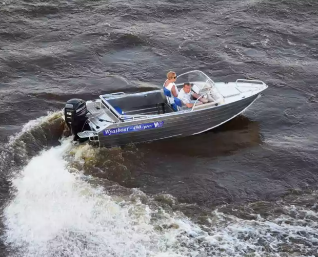 Алюминиевый катер Wyatboat-490 Pro водомет в Северодвинске