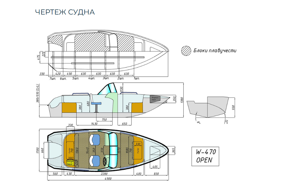 Комбинированный катер Wyatboat-470 Open в Северодвинске