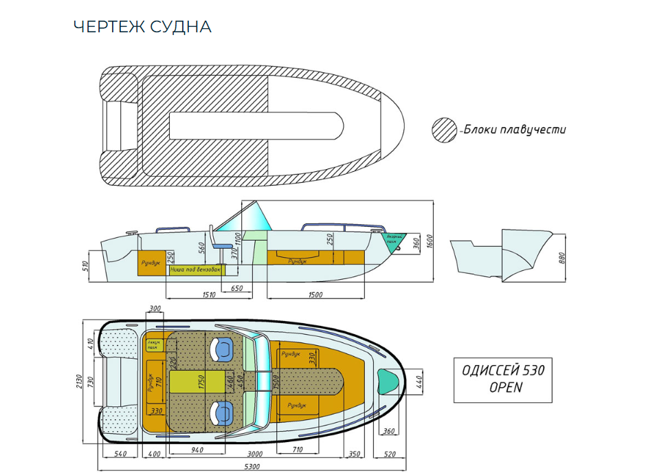Стеклопластиковый катер Neman-530 Open в Северодвинске