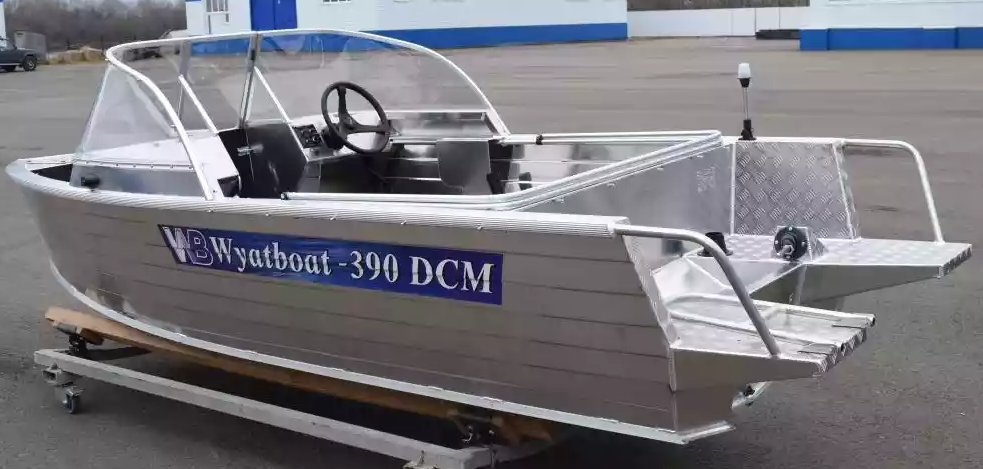 Алюминиевая лодка Wyatboat-390 DCM Увеличенный борт в Северодвинске
