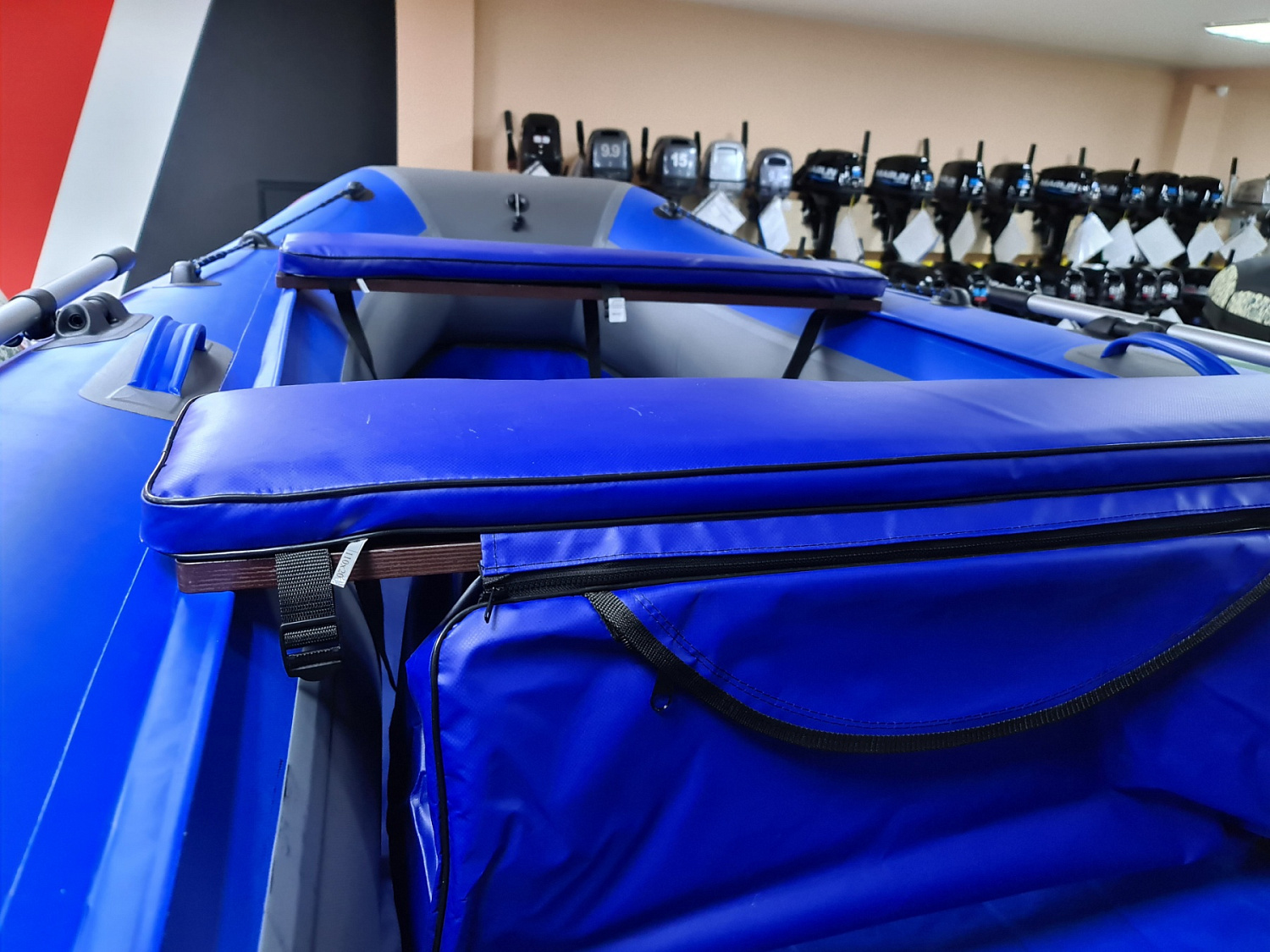 КОМПЛЕКТ МЯГКИХ НАКЛАДОК С СУМКОЙ ДЛЯ ЛОДОК 90Х20 СИНИЙ в Северодвинске