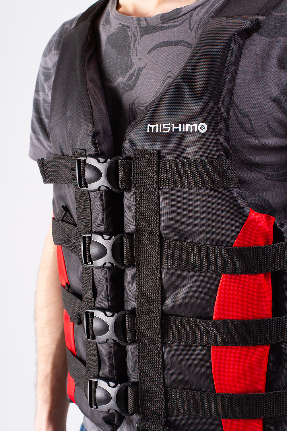 Жилет спасательный MISHIMO PRO Премиум качества Черно-красный в Северодвинске